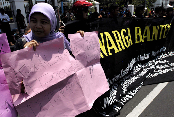  FOTO: Unjuk rasa menuntut usut tuntas kasus pembunuhan Andri Wardiansyah