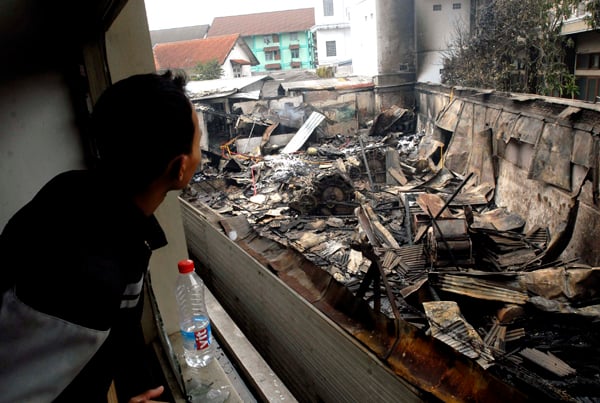  FOTO: Pabrik kapas PT Marina ludes terbakar