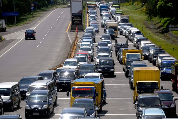  FOTO: Kemacetan di gerbang tol Pasteur