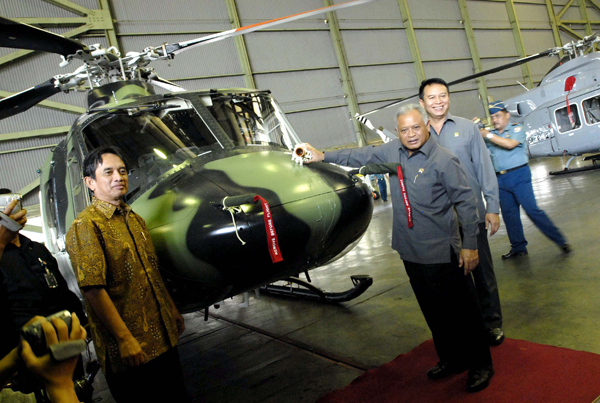  FOTO: PT DI Serahkan 3 Helikopter Bell pesanan TNI AD