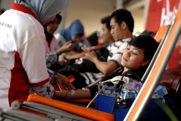  FOTO: Donor darah di ultah ke-20 Hotel Horison Bandung