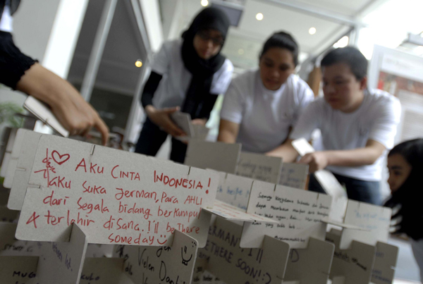  FOTO: Puzzle candi ramaikan pameran Jerman-Indonesia di ITB