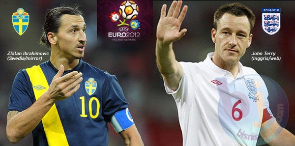  EURO 2012: Head To Head, Inggris Unggul Atas Swedia