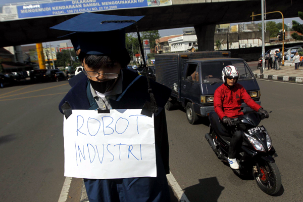  FOTO: Mahasiswa Aksi Teatrikal Tolak RUU PT