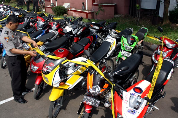  FOTO: Polrestabes Bandung Amankan 106 Motor Pembalap Liar