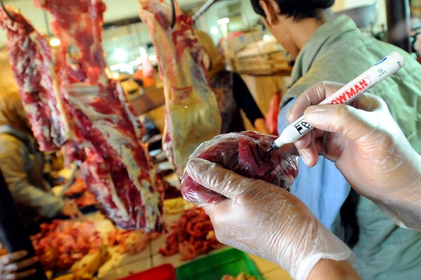  FOTO: Tim Gabungan Sidak Daging di Pasar Palasari dan Ancol