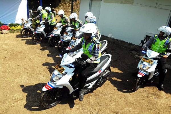  FOTO: Polisi Bermotor Matik Disiapkan Urai Kemacetan Jalur Mudik