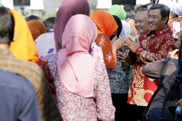  FOTO: Gubernur Jabar Halal Bihalal di Halaman Gedung Sate