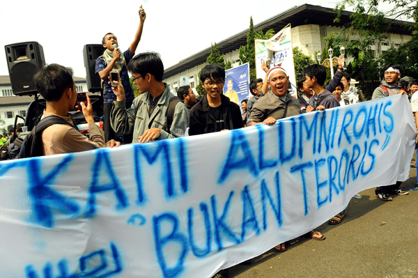  FOTO: Alumni Rohis Kota Bandung Demo Tolak Stigma Teroris