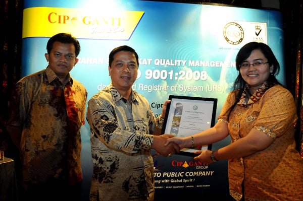  FOTO: Cipaganti Kantungi ISO 9001