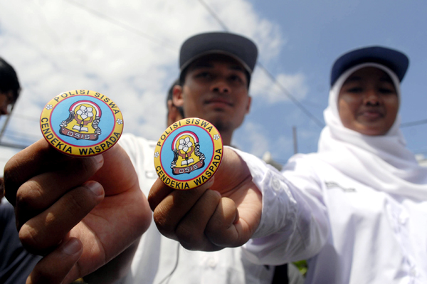  FOTO: Pengukuhan Polisi Siswa Kota Bandung