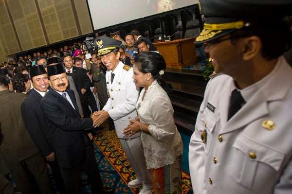  FOTO: Pelantikan Jokowi-Ahok sebagai Gubernur Baru DKI