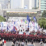  DEMO BURUH: Tuntut Penetapan Upah Minimum Rp2,8 Juta/Bulan 