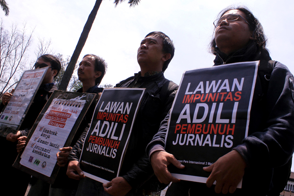  FOTO: AJI Bandung Gelar Aksi Lawan Kekerasan Terhadap Wartawan