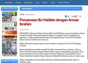  Ini Tulisan Lengkap Habibie 'Pengkhianat Bangsa' di Koran Utusan Malaysia