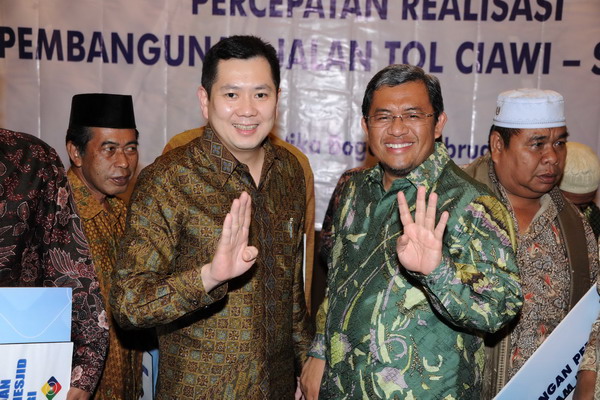  FOTO: Kang Aher & CEO MNC Hary Tanoe Saat Sosialisasi Proyek Jalan Tol Ciawi-Sukabumi