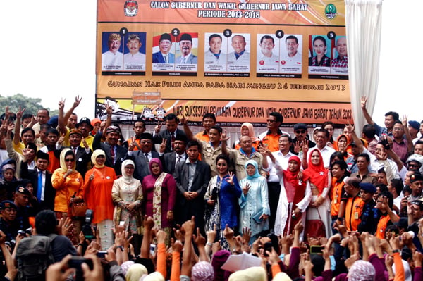  FOTO: Hari Pertama, Pasangan Cagub dan Cawagub Serukan Kampanye Damai