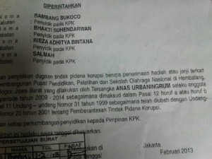  KISRUH DEMOKRAT: Beredar Surat Anas Jadi Tersangka Lewat BBM