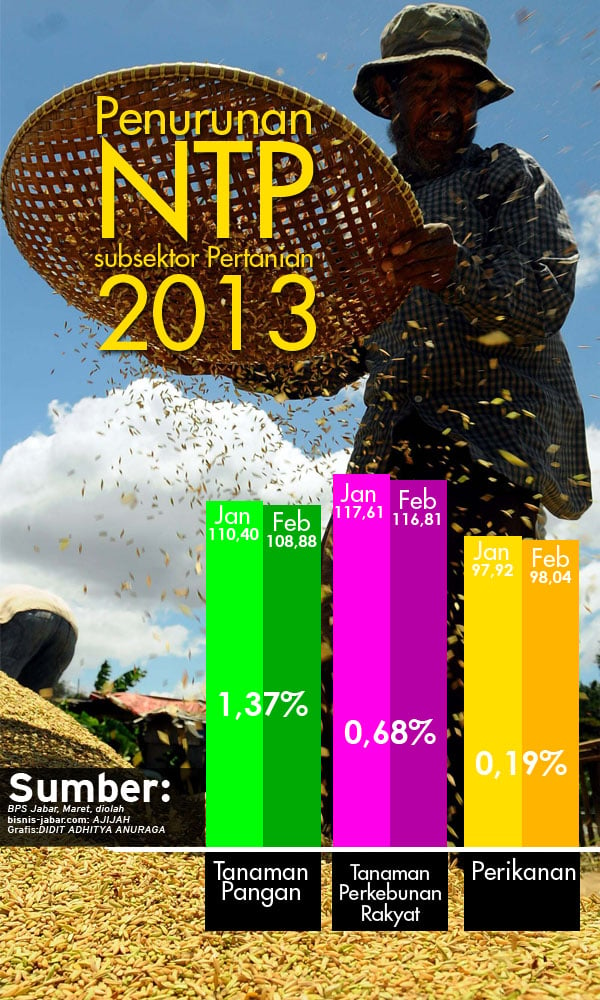  DATA BISNIS: NTP Subsektor Pertanian Jabar Turun