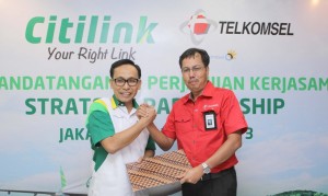  Telkomsel-Citilink Kerja Sama Penjualan Pulsa