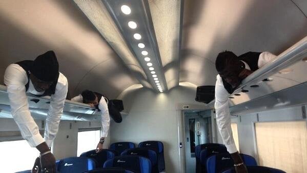  Duh...Balotelli, El Shaarawy & Niang Tidur di Rak Bagasi Kereta