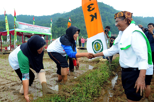  FOTO: Dahlan Iskan Tanam Perdana GP3K di Sumedang