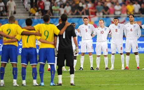  SEPAK BOLA PERSAHABATAN: Inggris 2 - Brazil 2