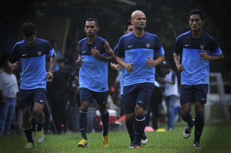  INDONESIA VS BELANDA: Tim Garuda Pakai Kaus Tandang