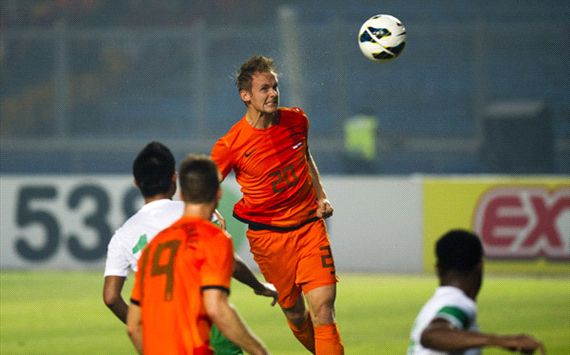Pemain bernomor punggung 20, Siem De Jong berhasil menyumbangkan dua gol dalam laga Indonesia vs Belanda yang berakhir dengan kedudukan 0-3 (foto: goal.com)