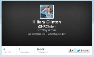  HILLARY CLINTON Punya Akun Twitter Resmi 