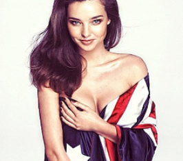  MIRANDA KERR Tampil Bugil Berbalut Bendera Australia