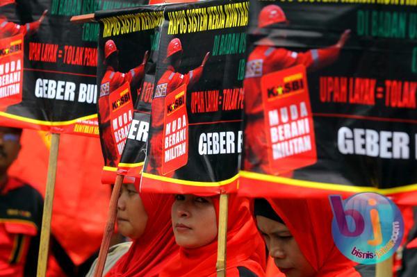  FOTO: Buruh Jabar Berharap tidak Ada Penangguhan UMK