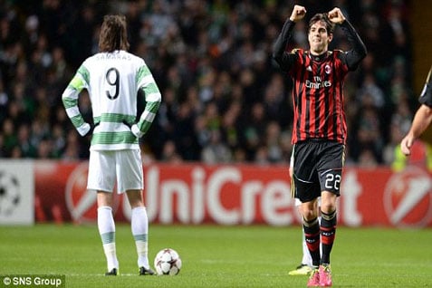  Kaka Cetak 2 Gol, AC Milan Kalahkan Atlanta 3-0