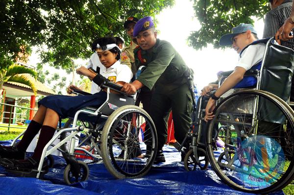  FOTO: Simulasi Pengurangan Risiko Bencana di SLB YPAC Bandung