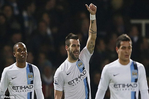 Alvaro Negredo mencetak 16 gol dari  13 pertandingan terakhirnya di Stadion Etihad/Reuters