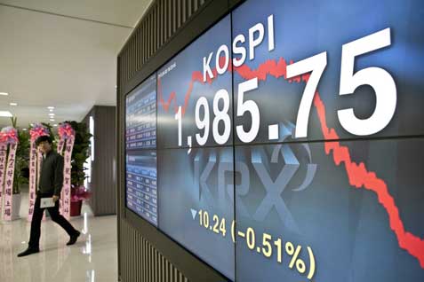  Bursa Asia, Indeks Kospi Ditutup Melemah 0,24%