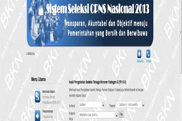  Daftar Kelulusan CPNS K2 di Pemerintah Kota Yogyakarta