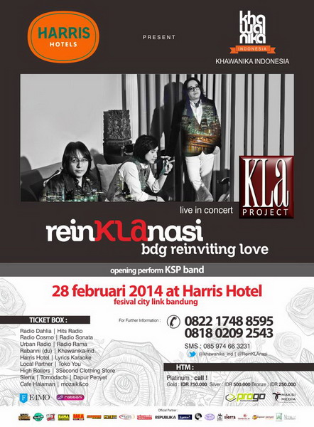  Jangan Lupa ke Konser Kla Project di Harris Convention Bandung 28 Februari