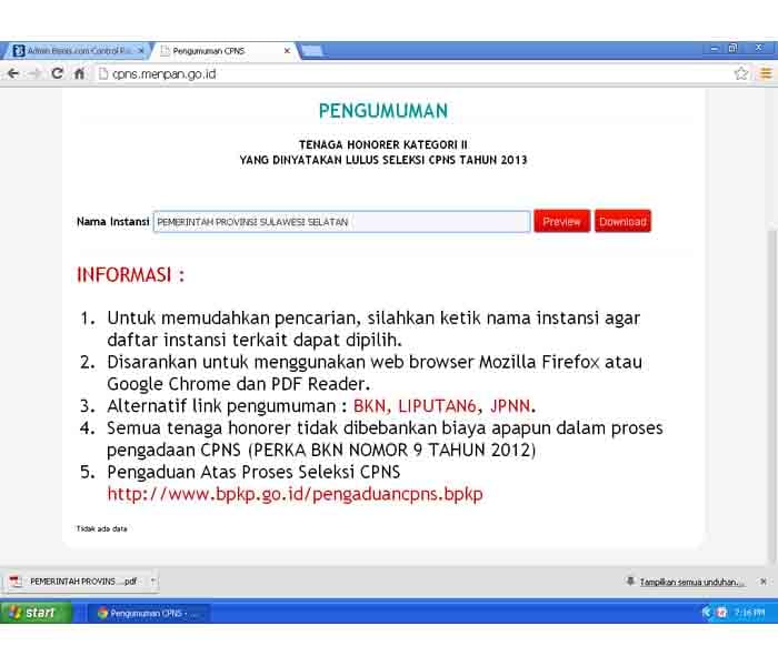  KELULUSAN CPNS K2: 384 Orang Diterima di Pemkab Bener Meriah Provinsi Aceh