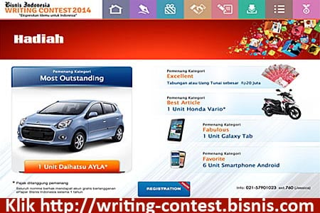  Lomba Menulis Berhadiah Mobil Daihatsu Ayla