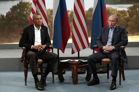 Presiden AC Barack Obama dan Presiden Rusia Vladimir Putin