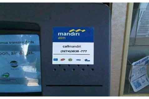  ATM DIBOBOL: Hati-Hati dengan Stiker Palsu Mandiri Call