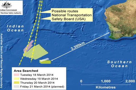  MH 370: Pelampung Dijatuhkan Di Lokasi Pencarian