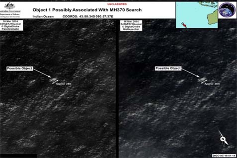 29 Pesawat, 21 Kapal & 6 Helikopter dari 20 Negara Sisir Puing MH370 di Samudera Hindia
