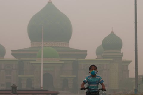  Tingkat Polusi Asap di Pekanbaru Kembali Naik