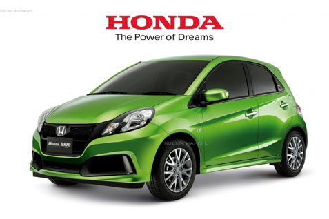 Honda Brio facelift dengan grille dan bamper baru./indianautosblog