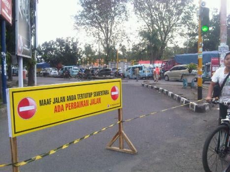  Ada Perbaikan Jalan, Hindari Jalan Slamet Riyadi Kota Cirebon