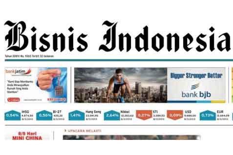  Bisnis Indonesia Cetak Seksi Utama Hari Ini (30/8/2014)