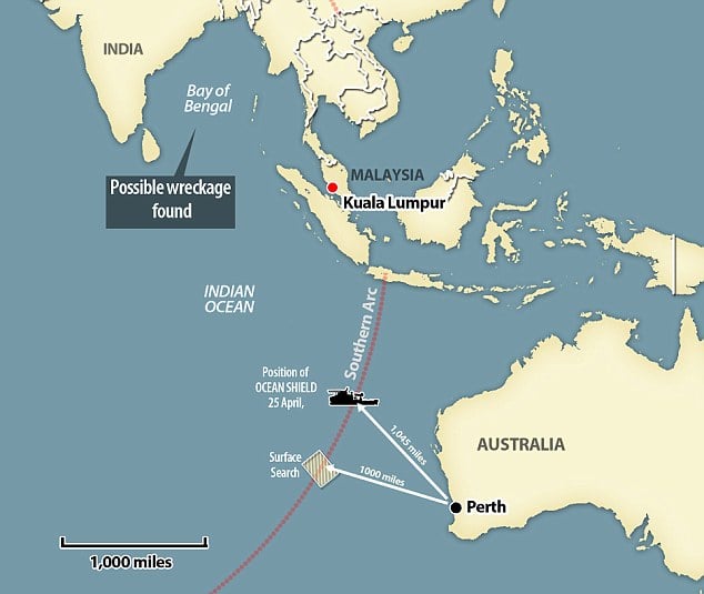  MISTERI MH370: Bangkai Pesawat Ditemukan, Kapal Perang Bangladesh Sisir Teluk Benggala