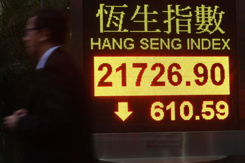  BURSA HONG KONG: Indeks Hang Seng Ditutup Anjlok 1,25%